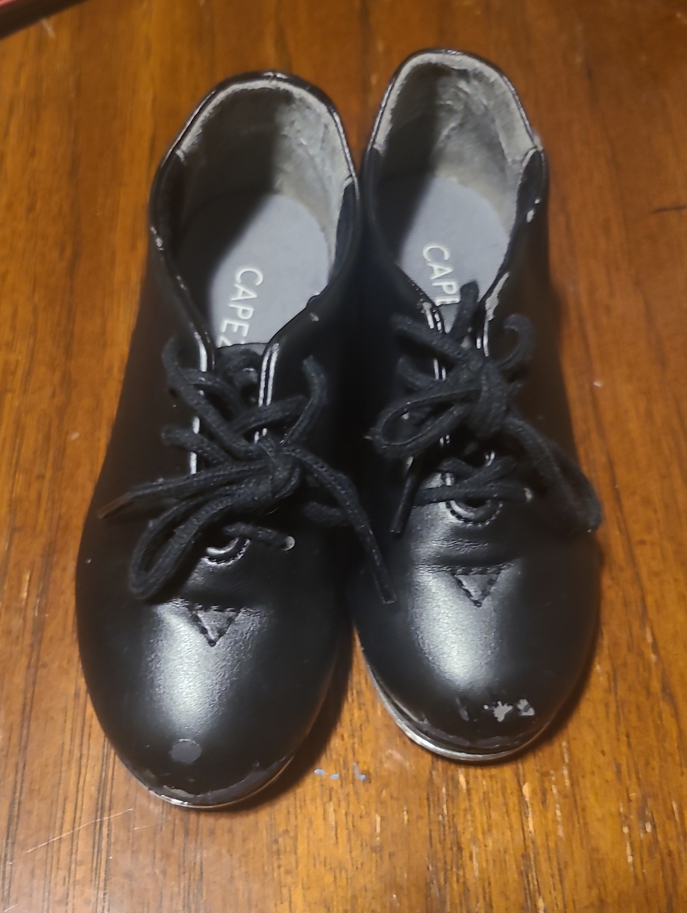 Capezio Black Lace-Up Tap Shoes